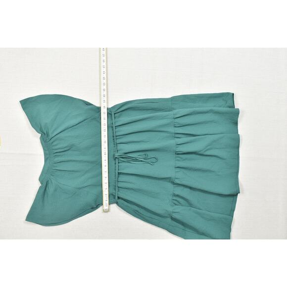 Calvin Klein Women Green Tiered Ruffled Midi Dress Fit & Flare Size 2 Polyester - Picture 3 of 8